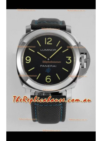 Panerai Luminor Base Logo PAM00774 Black Dial 1:1 Mirror Quality - 904L Steel in Canvas Strap 