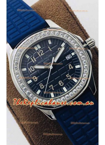 Patek Philippe Aquanaut 5067A Swiss Replica Watch in Stainless Steel Diamonds Bezel 35MM