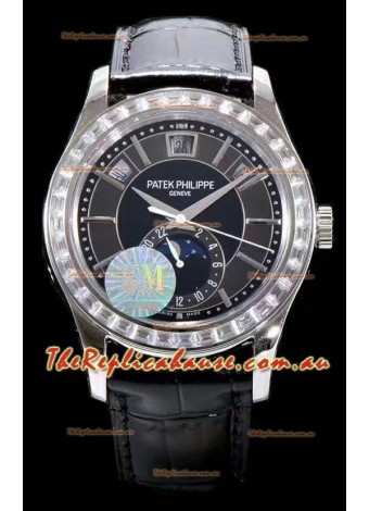 Patek Philippe 5205-001 Complications MoonPhase Dark Grey Dial 1:1 Mirror Swiss Replica Watch
