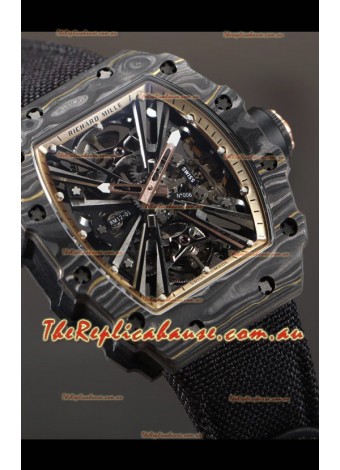 Richard Mille RM12-01 Carbon Fiber Case Genuine Tourbillon Movement 1:1 Mirror Replica Watch