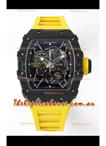 Richard Mille RM35-01 Rafael Nadal Carbon Fiber Casing with Genuine Tourbillon Super Clone Watch 