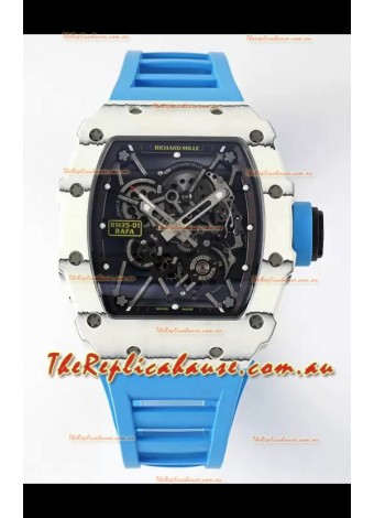 Richard Mille RM35-01 Rafael Nadal Carbon Fiber Casing with Genuine Tourbillon Super Clone Watch 