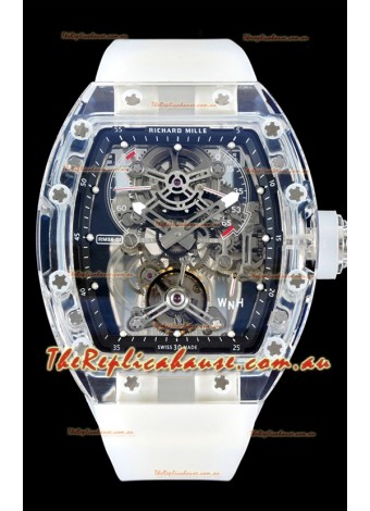 Richard Mille 56-01 Transparent Sapphires Casing with Genuine Swiss Tourbillon Movement Super Clone