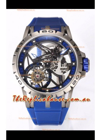 Roger Dubuis Excalibur Spider Flying Tourbillon Skeleton Titanium Casing 45MM  1:1 Mirror Swiss Watch