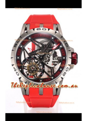 Roger Dubuis Excalibur Spider Flying Tourbillon Skeleton Titanium Casing 45MM  1:1 Mirror Swiss Watch