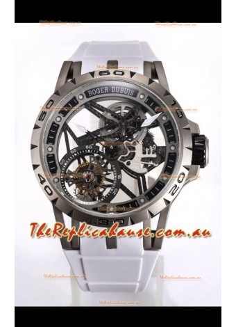 Roger Dubuis Excalibur Spider Flying Tourbillon Skeleton Titanium Casing 45MM  1:1 Mirror Swiss Watch