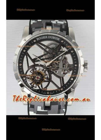 Roger Dubuis Excalibur Spider Flying Tourbillon Skeleton Steel Casing 42MM  1:1 Mirror Swiss Watch