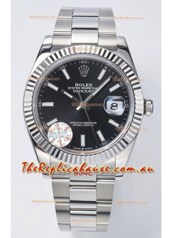 Rolex Datejust Cal.3235 Movement Swiss Watch 1:1 Mirror Replica 904L Steel 41MM - Black Dial 