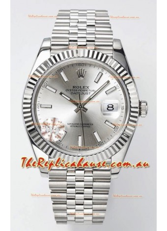 Rolex Datejust Cal.3235 Movement Swiss Watch 1:1 Mirror Replica 904L Steel 41MM - Steel Dial 