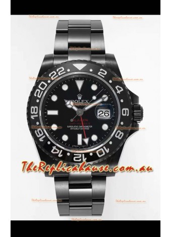 Rolex GMT Masters II REF.126710BLRO BLAKEN Swiss Replica - 904L Steel in DLC Coating