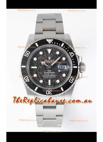Rolex Submariner DiW Stainless Steel Casing Black Ceramic Bezel Edition Watch 