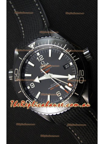 Omega Seamaster Planet Ocean Deep Black GMT 45.5MM 1:1 Mirror Replica Watch 