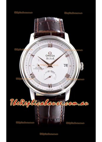 Omega De Ville Prestige Power Reserve 904L Steel 1:1 Mirror Swiss Timepiece White dial