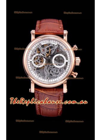Patek Philippe Complications Skeleton Chronograph Timepiece in Rose Gold 