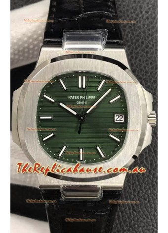 Patek Philippe Nautilus 5711/1A-014 1:1 Mirror Swiss Replica Watch in Green Dial 904L Steel 