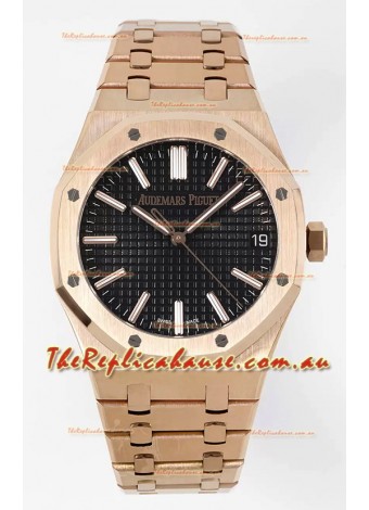 Audemars Piguet Royal Oak 15510 50th Anniversary 41MM Black Dial Rose Gold 41MM 1:1 Mirror Replica
