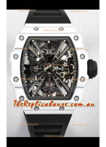 Richard Mille RM12-01 White Carbon Fiber Case Genuine Tourbillon Movement 1:1 Mirror Replica Watch
