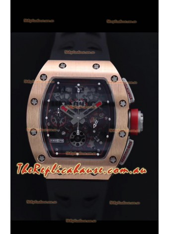 Richard Mille RM011-FM Felipe Massa Rose Gold Casing Swiss Replica Timepiece