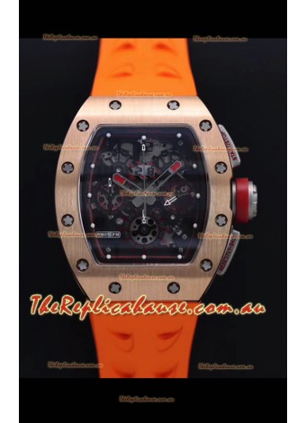 Richard Mille RM011-FM Felipe Massa Rose Gold Casing Swiss Replica Timepiece