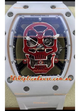 Richard Mille RM052-01 Skull Genuine Tourbillon Edition Watch in Ceramic Casing