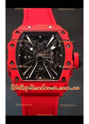 Richard Mille RM12-01 Carbon Fiber Case Genuine Tourbillon Movement 1:1 Mirror Replica Watch