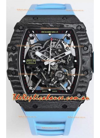 Richard Mille RM35-02 Rafael Nadal Carbon Fiber Casing with Genuine Tourbillon Super Clone Watch