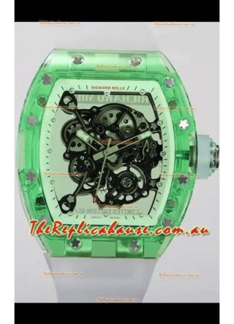 Richard Mille RM055 Transparent Sapphires Casing with Genuine Tourbillon Super Clone Watch
