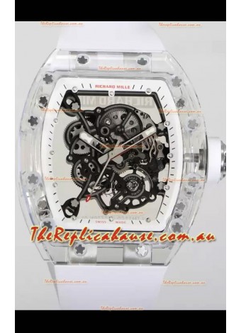 Richard Mille RM055 Transparent Sapphires Casing with Genuine Tourbillon Super Clone Watch