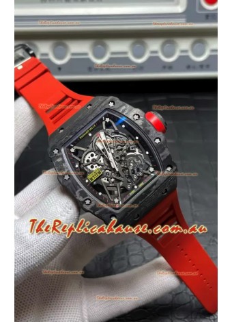 Richard Mille RM35-02 Rafael Nadal Carbon Fiber Casing with Genuine Tourbillon Super Clone Watch