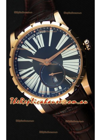 Roger Dubuis Excalibur RDDBEX0587 Pink Gold Grey Dial Swiss Replica Watch