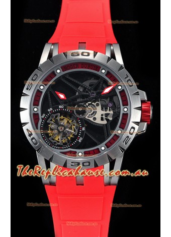 Roger Dubuis Excalibur Spider Flying Tourbillon Skeleton Titanium Casing 1:1 Mirror Swiss Timepiece