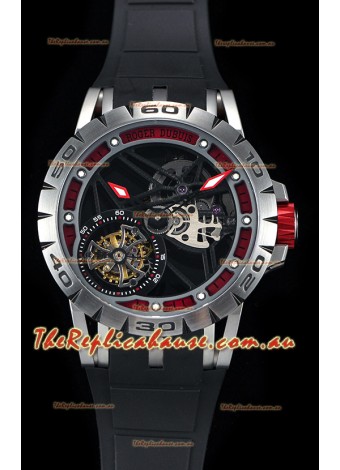 Roger Dubuis Excalibur Spider Flying Tourbillon Skeleton Titanium Casing 1:1 Mirror Swiss Timepiece