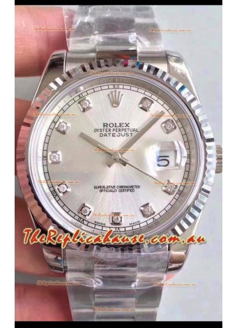 Rolex Datejust 41MM Cal.3135 Movement Swiss Replica Watch in 904L Steel / Steel Dial