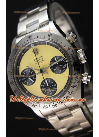 Rolex Daytona Vintage REF 6264 Off-White Dial Swiss Replica Watch - 904L Steel Watch 