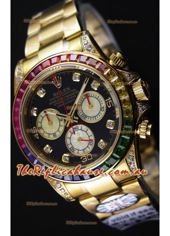 Rolex Cosmograph Daytona 116598 Yellow Gold 1:1 Mirror Cal.4130 Movement - Ultimate 904L Steel Watch