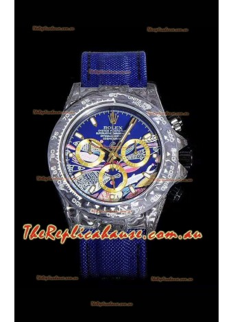 Rolex Daytona CHRONUSART Forged Cabon Casing 1:1 Mirror Replica Multicolored Dial