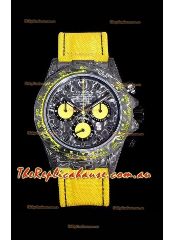 Rolex Daytona DiW Forged Cabon Casing 1:1 Mirror Replica Black Carbon Dial