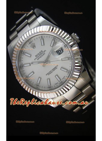 Rolex Datejust Japanese Replica Watch - Grey Dial in 41MM with Oyster Strap