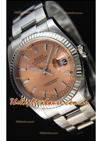 Rolex Datejust Japanese Replica Watch - Champange Dial in 36MM with Oyster Strap