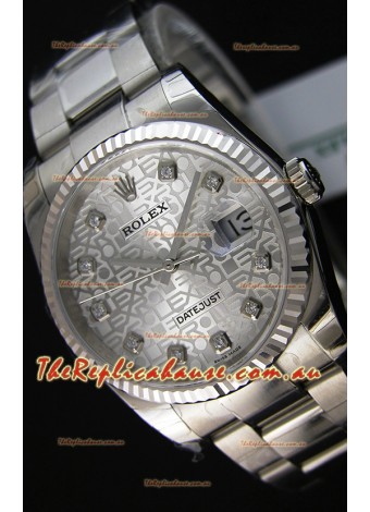 Rolex Datejust Japanese Replica Watch - Silver Dial in 36MM with Oyster Strap