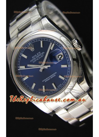 Rolex Datejust Japanese Replica Watch - Blue Dial in 36MM with Oyster Strap