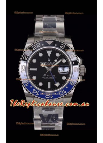 Rolex GMT Masters Batman Japanese Replica Movement Watch in Oyster Strap 