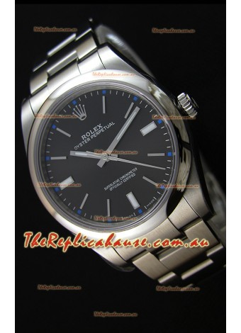 Rolex Oyster Perpetual Japanese Replica Watch - Black Dial in 39MM Casing