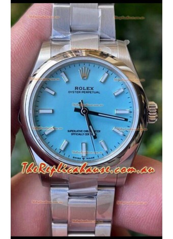 Rolex Oyster Perpetual REF#277200 31MM Swiss Movement Swiss Replica Blue Dial 904L Steel 1:1 Mirror Replica Watch