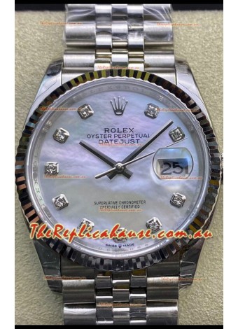 Rolex Datejust 178384 31MM Swiss 1:1 Mirror Replica in 904L Steel - White Pearl Dial 