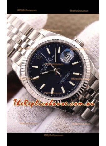 Rolex Datejust 126234 36MM Swiss Replica in 904L Steel in Blue Dial 1:1 Mirror Replica