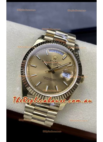 Rolex Day Date Presidential 18K Rose Gold Watch 40MM - Gold Dial 1:1 Mirror Quality