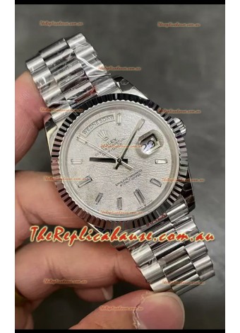 Rolex Day Date Presidential 904L Steel 40MM - Grey Dial 1:1 Mirror Quality Watch