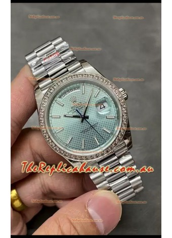 Rolex Day Date Presidential 904L Steel 40MM - Blue Patterned Dial 1:1 Mirror Quality Watch
