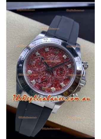 Rolex Cosmograph Daytona Grossular Rubellite Dial Original Cal.4130 Movement - 904L Steel Watch